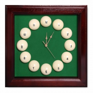 Часы для бильярдной Fortuna Billiard Equipment SR4665 махагон 44x44 см