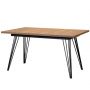 Стол BRADEX HOME Fusion раздвижной 140-180x90x75см, Дуб Навара, чёрный