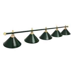 Лампа с плафонами для бильярдной Fortuna Billiard Equipment Allgreen Luxe 5 плафонов