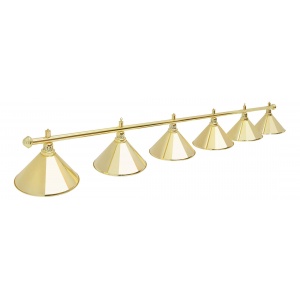 Лампа с плафонами для бильярдной Fortuna Billiard Equipment Prestige Golden 6 плафонов
